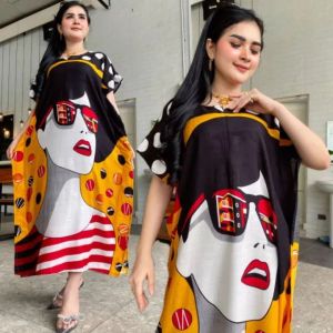 DASTER DRESS LAUNA | DRESS RESLETING DEPAN BUSUI FRIENDLY