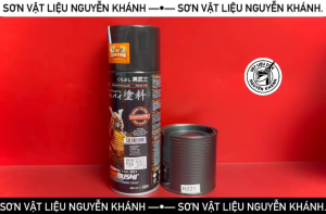 Sơn xịt Samurai H221 – Màu Xám Kim Loại 400ml sơn xe máy ô tô bám dính tốt nhanh khô