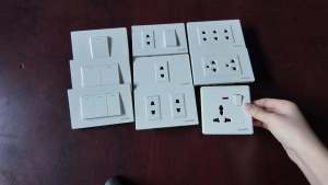 Electrical Switch and Outlet 1/2/3gang Outlet Wall Plug Socket SUPER Wide Series Outlet 1/2way Switch UNIVERSAL PC Internet Outlet