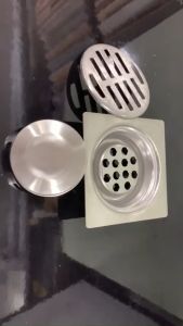 Phễu thoát sàn Viva KAG-TS76 12x12cm D90 phễu thoát sàn SUS304 đúc liền khối sales 40% hố ga chống hôi inox 304 dày 1.5 ly