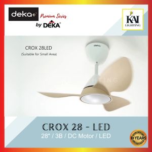 DEKA (NEW 2024) DEKA+ CROX 28" LED DC motor ceiling fan with remote control mini fan kipas siling Ceiling Fan For High Ceiling - Lazada