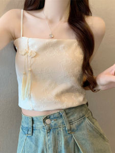 Áo Vest Không Tay Cổ Chữ V Thêu Cổ Điển Phong Cách Trung Hoa Mới Cho Nữ Mùa Hè Áo Khoác Ngoài Áo Vest Ngắn Áo Vest Không Tay