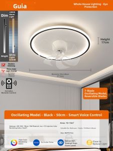 GUJIA | Ceiling Fan Light Modern Simple Dining Room Light Integrated Electric Fan Light