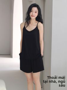 MiiOW | Áo ngủ nữ mùa hè MiiOW Cat Person Áo ngủ cotton rộng rãi có đệm ngực cỡ lớn Áo ngủ cotton thoáng khí thoải mái cho nữ