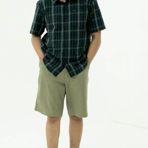M.Gee Kemeja Casual Lengan Pendek Pria Original ALTO C152 Dark Green