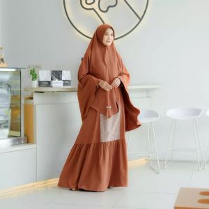 Gamis Set Brukat/set syari (Yumna Set by Gerai Mika)
