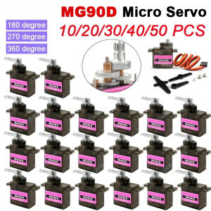 MG90D 5/10/20/30/40/50Pcs Micro Digital Servo Motor Full Metal Gear 180/270/360 Degree For RC Airplane Helicopter Car Boat Model