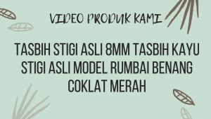 Tasbih Stigi Setigi Asli 8 mm Tasbih Kayu Stigi Asli Original Model Rumbai Benang Coklat