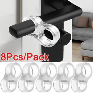 4/8PCS Safety Anti-collision Ring PVC Doors Handle Protection Punch-free Round Door Knob Bumper Walls Furniture Protector Pad
