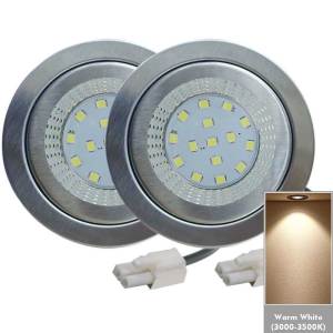 2-Pack DC 12V 1.5W LED Kitchen Cooker Range Hood Light for 55-60mm Hole Smoke Exhauster Ventilator Lamp