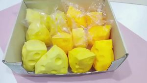 Soft Squeeze Toys Squishy Simulated Cheese Squeeze Toy Food Sensory Toy Soft Stress Relief Slow Rising Fidget Squeeze Toy