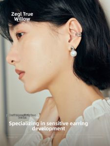 zengliu | Elegant French Style Earrings Womens Titanium Needle Ear Pins And Clamps