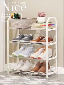 HAIRperone Shoe Rack 4 Tier Rak Kasut Lightweight Plastic Practical Shoe Cabinet with 4 Tiers for Dorm Room and Balcony鞋架 四层鞋架收纳柜