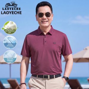 LAOYECHE | Breathable Cool Sense Mens T-Shirts for Elderly Fathers Polo Shirt