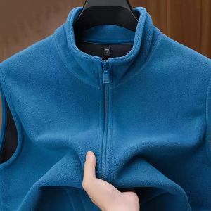 Áo Khoác Ngoài Mùa Thu Đông Cho Nam Áo Vest Lông Cừu Hai Mặt Dày Không Tay Áo Khoác Ngoài Thời Trang Ấm Áp