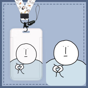 เคสใส่บัตรแบบแข็งป้องกันสำหรับนักเรียน บัตรโรงเรียน บัตรโดยสารขนาน บัตรสวัสดิการ พร้อมหัวเข็มขัด ดีไซน์ตลก สำหรับใช้ในมหาวิทยาลัย