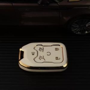 5/6 Buttons Smart Shell Fob Car Key Case Cover Holder For GMC Sierra Acadia Terrain Yukon Chevrolet Silverado Suburban Tahoe