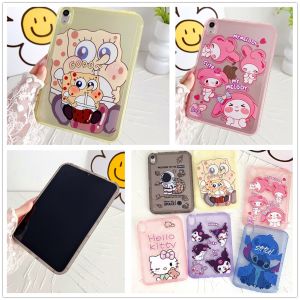 For Apple iPad 10th 9th 8th 7th 10.9"10.2" 5th 6th Air Pro 5th 4th 3rd 9.7" 10.9" 10.5" 11.0" Mini 4 5 6th Gen 7.9" 8.3" 2020 2021 2022 Kids Tablet Soft TPU Shockproof Fashion Cute Cartoon Clear Case Cover