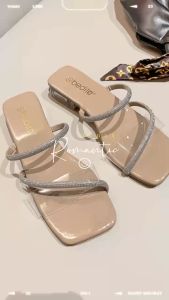 2025 Hot Style-Korean Fashion Diamond Strip Heel Women's Sandals