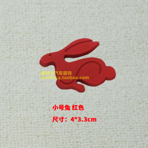 Creative Metal Rabbit Decal Car Sticker White Black Rabbit Decorative Patch for Automobiles And Motorcycles Rabbit Year Commemorative Mark