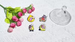 Bandai | Classic Cartoon Characters Courage the Cowardly Dog Enamel Pins Lapel Brooches Muriel Eustace Badges for Backpacks