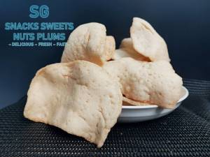 SG PENANG Homemade Crispy Original Flavour Prawn Crackers 槟城手工原味咸香脆虾饼【HALAL】 Keropok Udang PENANG Buatan Sendiri Perisa Asli 100gm - 400gm