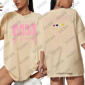 Summer New BP Deadline Black World Tour Graphic Print Cotton Women Men T-shirt Short Sleeve O-neck Tees Casual Oversized Tops