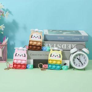 Cute Mini Handheld Fan | Kitten | Astronaut | Little Kitty | Push Bubble Fidget Fans | Pop it Keychain | Portable