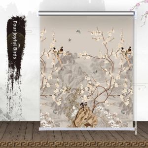 TEKANAI | No Drill Installation Total Blackout Roller Blind Colorful