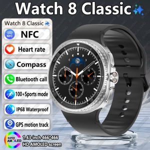 2025New Watch 8 Classic Smart Watch Men AMOLED Screen Bluetooth Call GPS Track Heart Rate IP68 Waterproof Smartwatch For Samsung