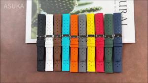 20mm 22mm NEW Rubber Watch Strap Sport Breathable Replae WatchBand Universal Women Men Soft Bracelet Brown Orange Black Silicone