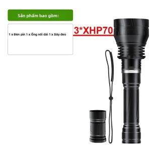 Đèn Pin Lặn Chuyên Nghiệp 3*XHP70 LED Sạc Lại Được Dùng Cho Cắm Trại Câu Cá - Sáng Mạnh Kèm Pin 3*18650/26650