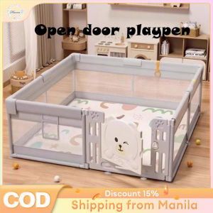 Large Baby Safety Playpen Door | Stainless Steel Frame & Soft Foam Padding | Indoor Play Area for Crawling & Toddlers