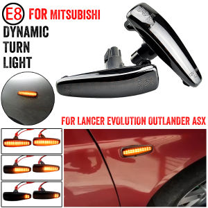 LED Side Fender Dynamic Turn Signal Light Marker Lamp For Mitsubishi Lancer Evolution Evo X Outlander Sport RVR ASX Mirage 2014+