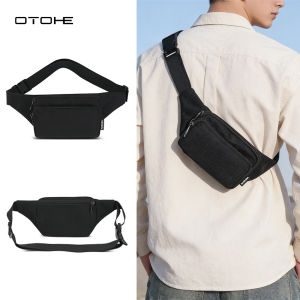 OTOHE Mens Chest Bag Crossbody Bag Waterproof Nylon Bag Sports Bag Casual Bag Fitness Bag Lightweight Waist Bag Versatile Fashion Chest Bag Travel Bag
