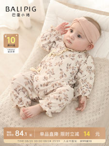 Princess Style Baby Girl Clothes Spring Autumn Newborn Romper Wrap Cotton Blend Fabric Infant Sleepwear Cute Stomach Clothes