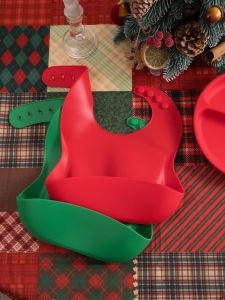 ผ้ากันเปื้อนซิลิโคนกันน้ำสำหรับเด็กทารก 1 ชิ้น ของใช้สำหรับป้อนอาหารเด็ก ผ้ากันน้ำลาย ของขวัญคริสต์มาสสำหรับเด็ก ของใช้สำหรับเด็ก