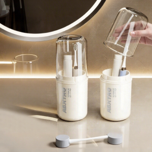 qianyu | Travel Portable Toothbrush and Toothpaste Cup Set