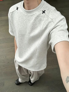 LIUBU | Structured Boxy Fit American Style Small Collar T-shirt