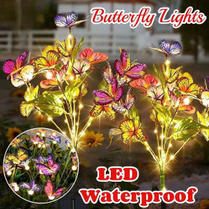 Solar Light Outdoor Waterproof Butterfly Flower Light for Christmas Garden Lawn Landscape Decoration