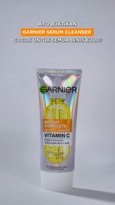 Garnier Bright Complete Serum Cleanser Vitamin C 100 ML: Sabun Pembersih Wajah
