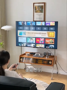 ⚡COD⚡Bracket Standing TV 100% Wood + Stainless Steel | Universal TV Stand Trolley for 32-75 Inch