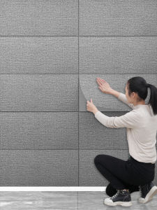 Wallpaper Self-Adhesive Waterproof Moisture-Proof 3D Wall Sticker Thickened Cloth Pattern For Home Bedroom Living Room Background Wallpaper Self-Adhesive