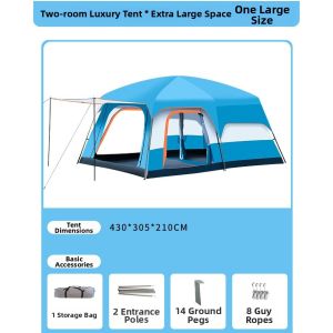 ZHUOLESHI | Waterproof Easy-to-Install Portable Camping Tent 6 People