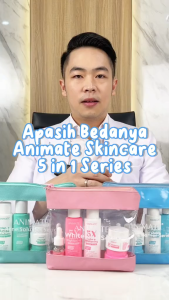 Paket Animate Whitening Dark Spot | Acne Solution Glowing Barrier Balancing Skin Microbiome Expert Ageless Anti Aging Series 5in1 Paket Skincare