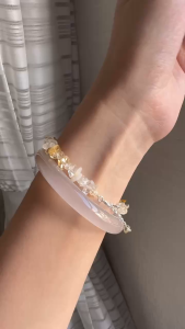 Vòng Tay Đá Citrine Hợp Mệnh Thổ Mệnh Kim Khóa Bạc 925 Cao Cấp - Thu Hút Tài LộcMay Mắn Cải ThiệnTinh Thần -Bluegems