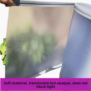 Magnetic Frosted Home Plastic Half-Transparent Curtain