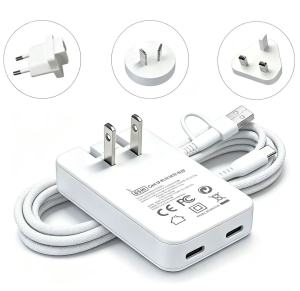 Sạc GaN USB-C 65W Với Phích Cắm Mỹ Có Thể Gập Lại & Phích Cắm EU/UK/AU Tháo Rời Bộ Sạc Nhanh Dành Cho iPhone iPad Samsung Galaxy