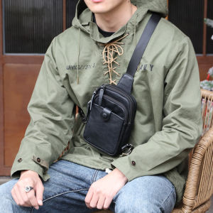 WANYE | Genuine Leather Small Chest Bag for Men