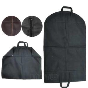 New Suit Coat Dress Storage Garment Carrier Bag Travel Cover Foldable PU Leather Mens Bag Durable Luggage Protector